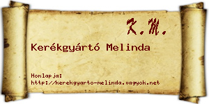 Kerékgyártó Melinda névjegykártya