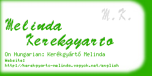 melinda kerekgyarto business card